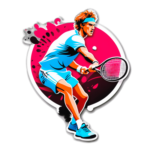 Jugador de tenis en acción