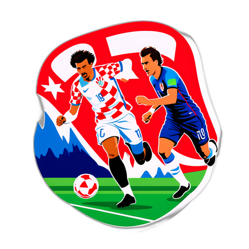 Stiker Pertandingan Republik Czech vs Croatia