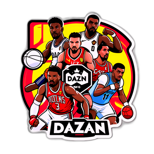 DAZN:n urheiluaiheinen animaatio-tyyli tägi