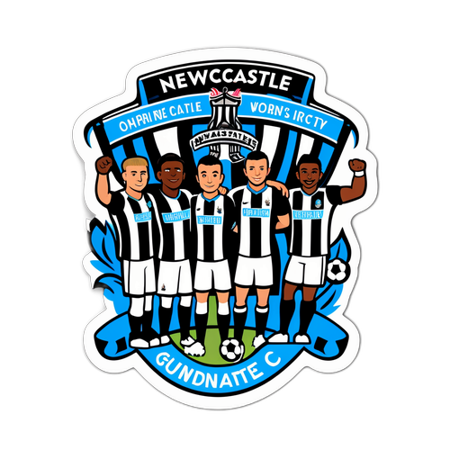 Egy gyönyörű Newcastle-i győzelem matricája