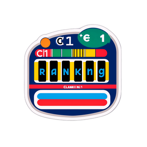 Thiết kế nhãn dán vui tươi với bảng điểm "C1 Ranking"