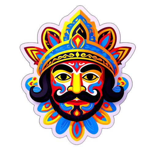 Nálepka El Mencho s kulturními motivy