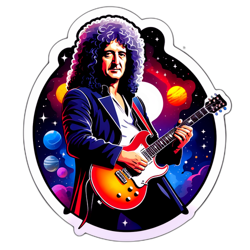 Brian May med kosmisk gitarr