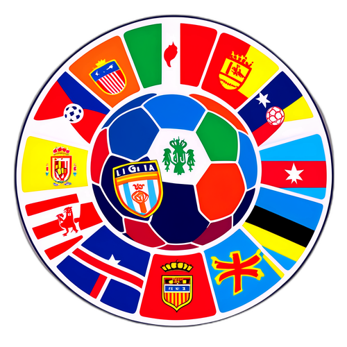 Stiker Liga I - Fotbal și Steaguri