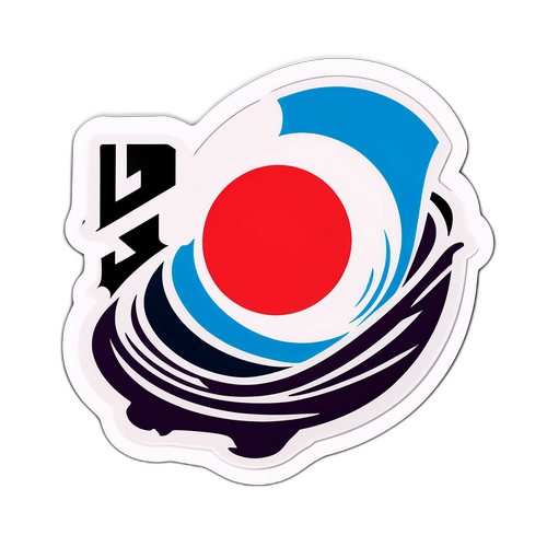 日系新聞ロゴにインスパイアされたステッカー