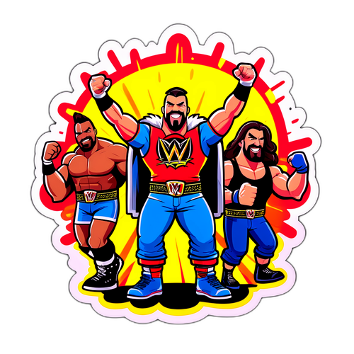 मज़ेदार WWE चैम्पियनशिप बेल्ट स्टिकर