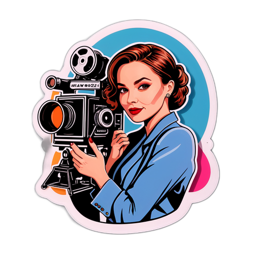 Glamourystyczna naklejka Maji Ostaszewskiej w filmowym klimacie