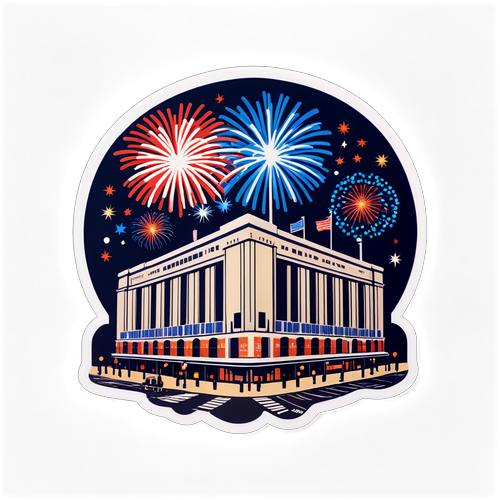Sticker de Madison Square Garden con fuegos artificiales