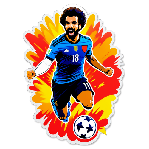 Sticker ya Mohamed Salah Akiadhimisha Lengo