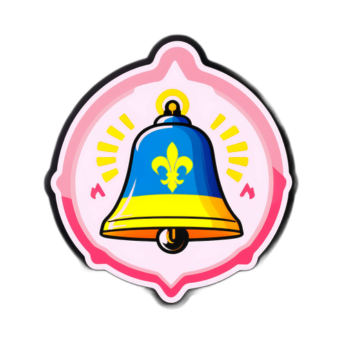 Логотип "Тривога Україна" з пастельними кольорами та зображенням попереджувального дзвоника