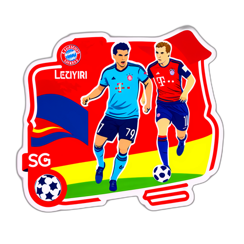 สติ๊กเกอร์การแข่งขันที่น่าจดจำระหว่างไลป์ซิกและบาเยิร์น