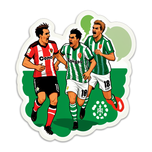 Sticker Aksi Penuh Drama Pemain Rayo Vallecano dan Real Betis