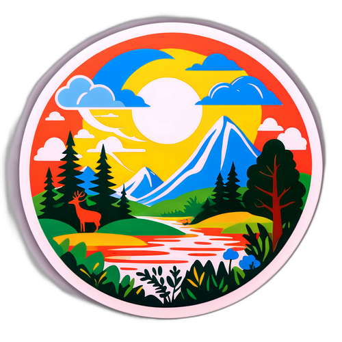 Naturinspirerad klistermärke av Barbro Osher