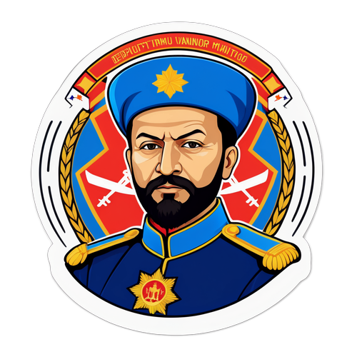 Наклейка, изображающая Тимура Иванова в роли замминистра