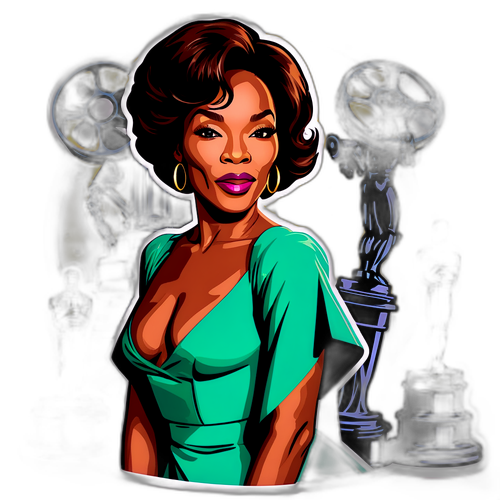 A Glamorous Sticker of Angela Bassett