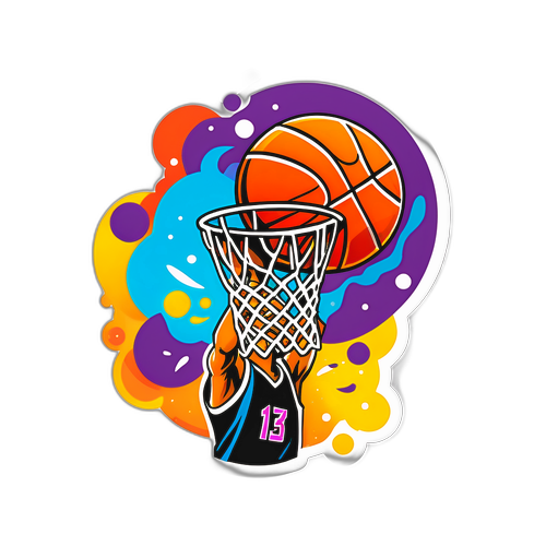 Livlig Basketball Sticker