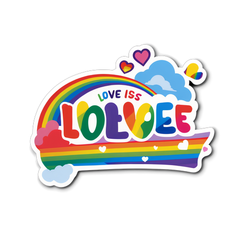 De Kleurrijkste Manier om 'Liefde is Liefde' te Celebreren: Ontdek de Magie van de Pride Amsterdam Sticker!