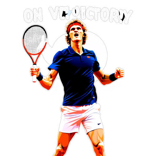 Ein mächtiges Bild von Alexander Zverev im Tennisangriff