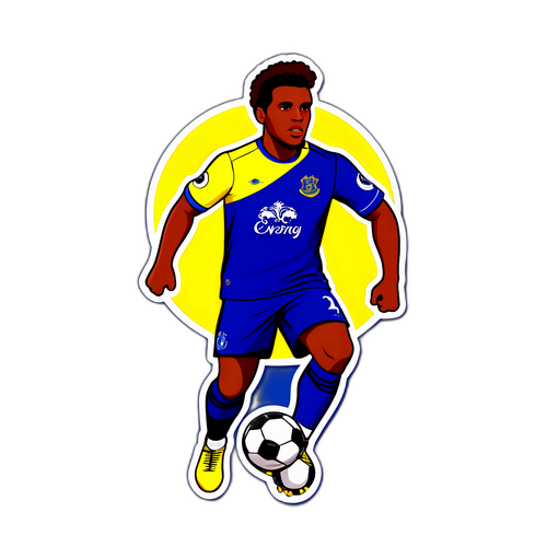 Σχήμα ποδοσφαιριστή που εκπροσωπεί την Έβερτον