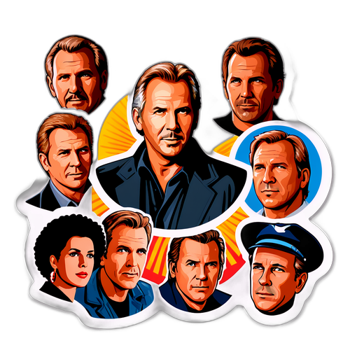 Vielseitigkeit von Kevin Costner: Ein kreativer Aufkleber