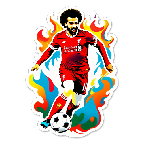 Stiker Ceria Mohamed Salah di Aksi