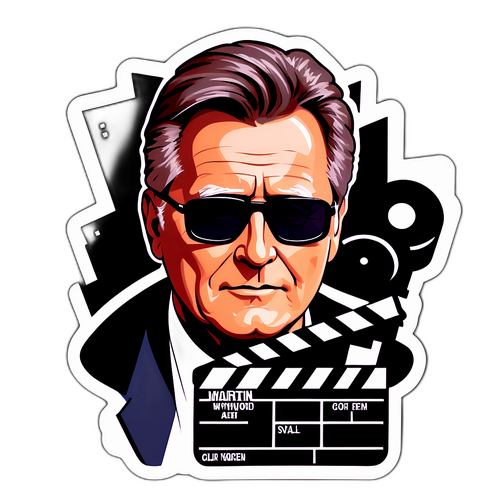 Egy nosztalgikus illusztráció Martin Sheen-ről klasszikus Hollywood stílusban