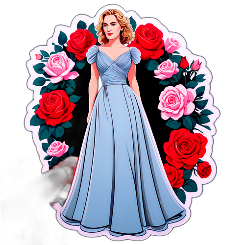 Elegant Kate Winslet med roser