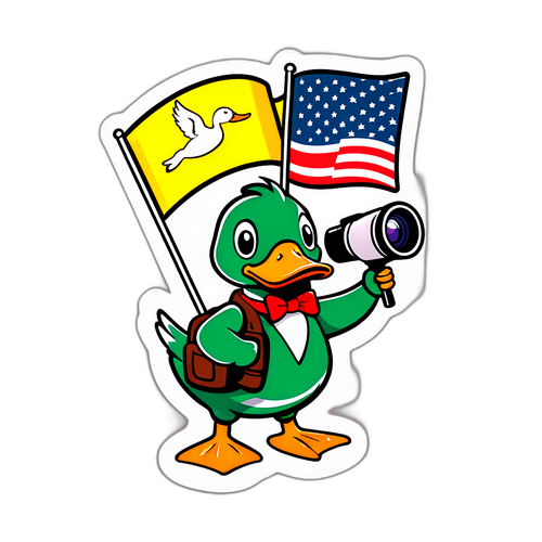 Adesivo de Pato Comunicativo