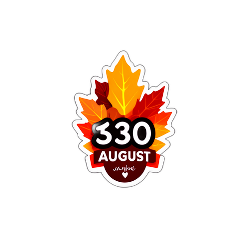 Sticker Simplu cu Data '30 August'