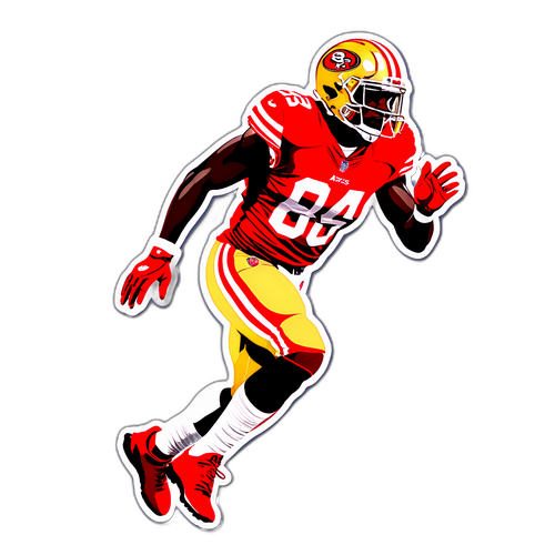 Brandon Aiyuk Action Pose Sticker