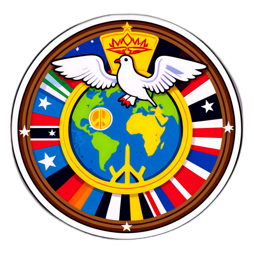 Sticker Retro Nostalgico del Mondo della Guerra