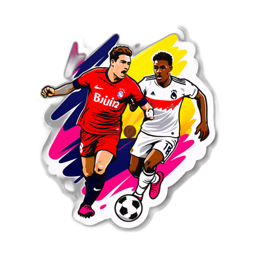 Stiker Aksi Sepak Bola Madrid dan RB Salzburg