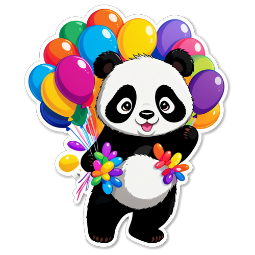 Adorable Panda's Balloon Adventure: A Whimsical Journey You Can't Miss!