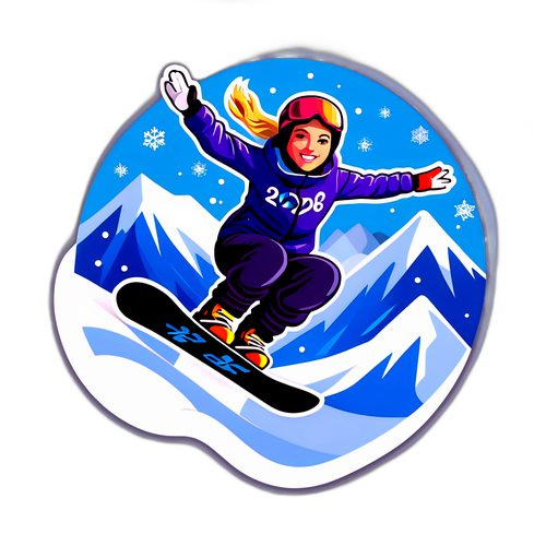 Vrouwelijke snowboarder in een halfpipe voor de Olympische Winterspelen 2026
