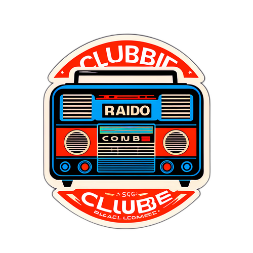 Design de Adesivo de Rádio Clube