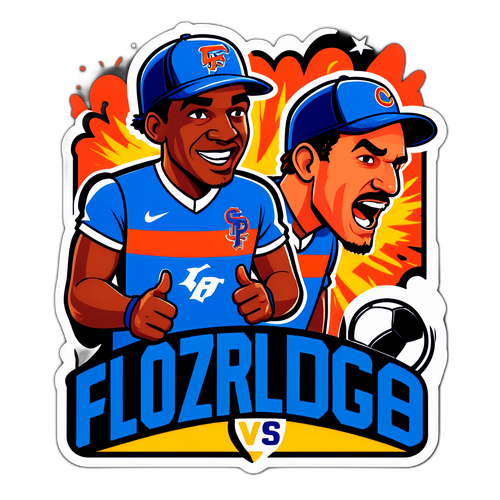 Дизайн предсказания матча Флорида против Питтсбурга в комикс-стиле