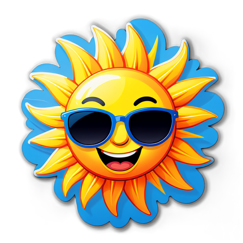 Catch the Sunshine! The Ultimate Happy Sun Sticker That Will Brighten Your Day!