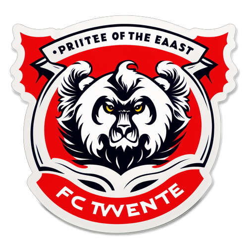 FC Twente Logo Sticker met Slogan 'Pride of the East'