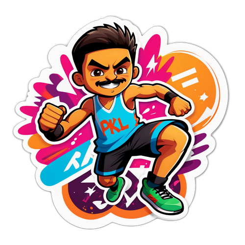 Sticker Kabaddi Kartun