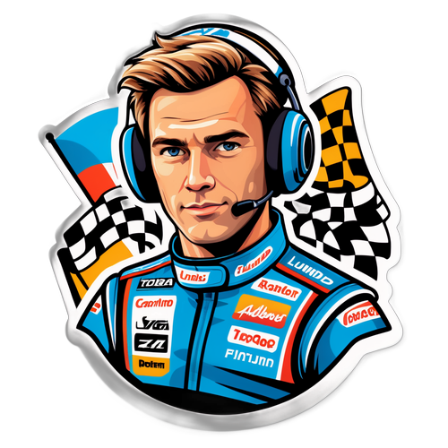Racerkunst Sticker af Tobias Lund Andresen