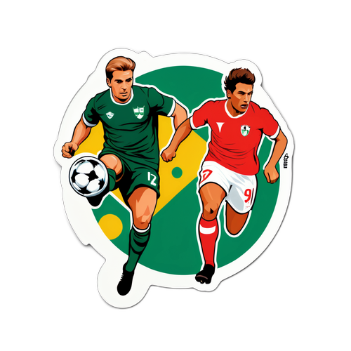 Динамічний дизайн, що зображує гравців Вердера та Штутгарта під час гри