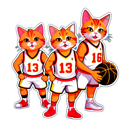 Belgische Katten in Sportoutfits