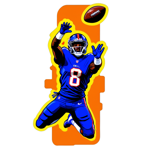 Dynamic Sticker of Odell Beckham Jr. Making a Spectacular Catch