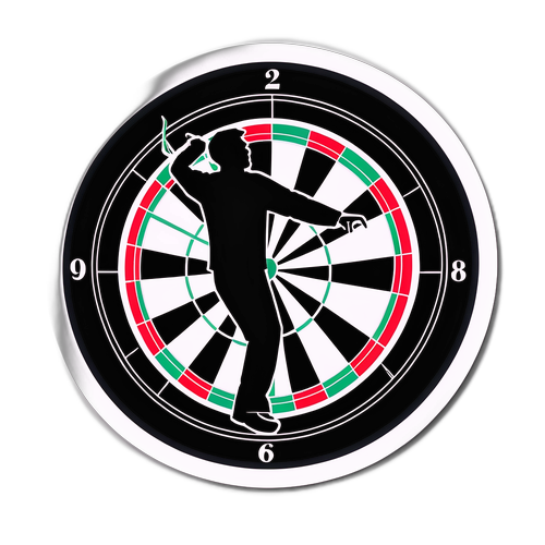 Návrh samolepky s terčem a siluetou Paula Lima