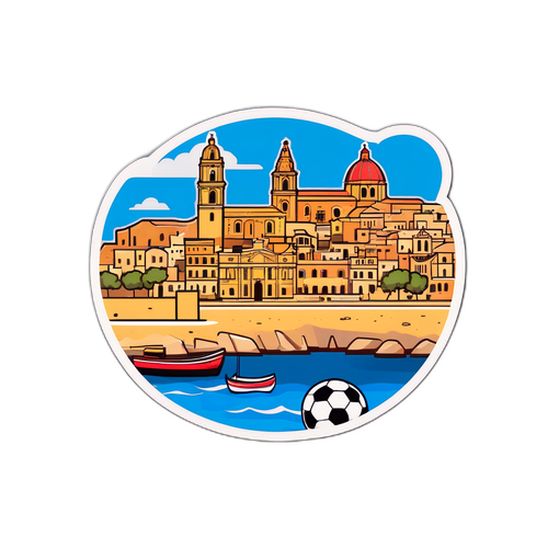 Peisaje din Malta cu fotbal