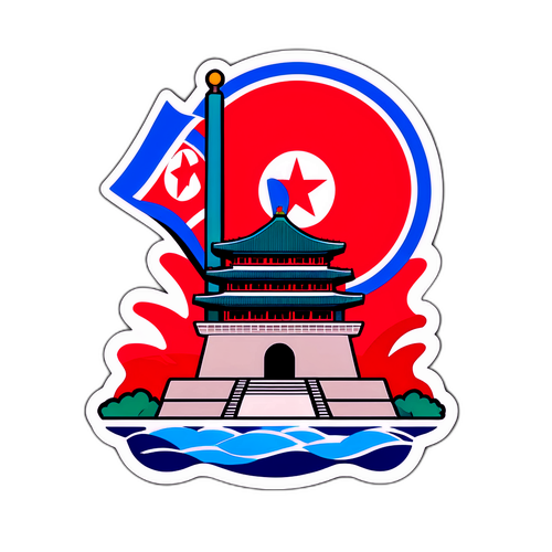 Kuzey Kore Minimalist Sticker