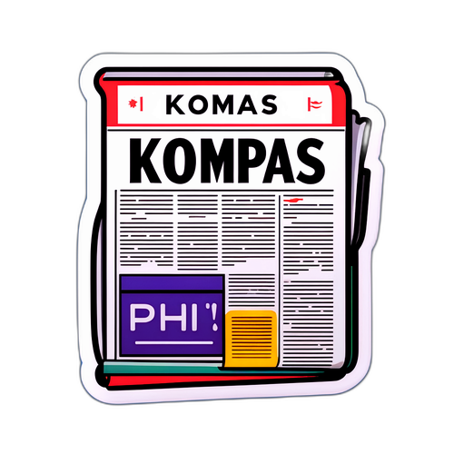Stiker Gaya Surat Kabar 'Kompas'