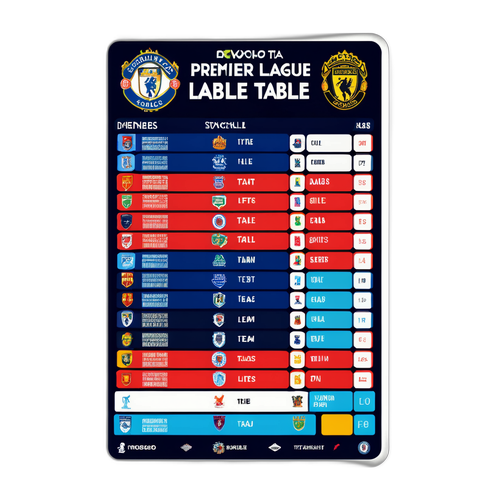 Sticker Jadual Liga Perdana