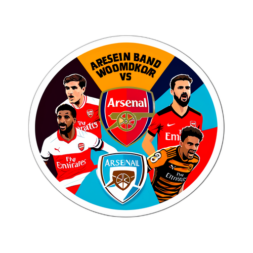Sticker ya Mashabiki wa Arsenal na Wolverhampton
