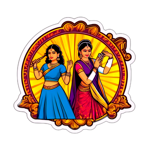 पुरानी बॉलीवुड तत्वों के साथ आधुनिक ट्विस्ट वालाSticker